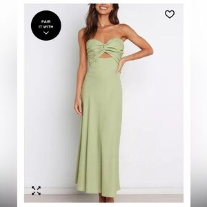 Petal & Pup Elegant Green Strapless Dress